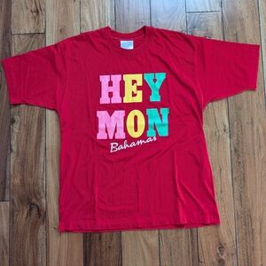Bahamas "Hey Mon" 1970's T Shirt (XL)